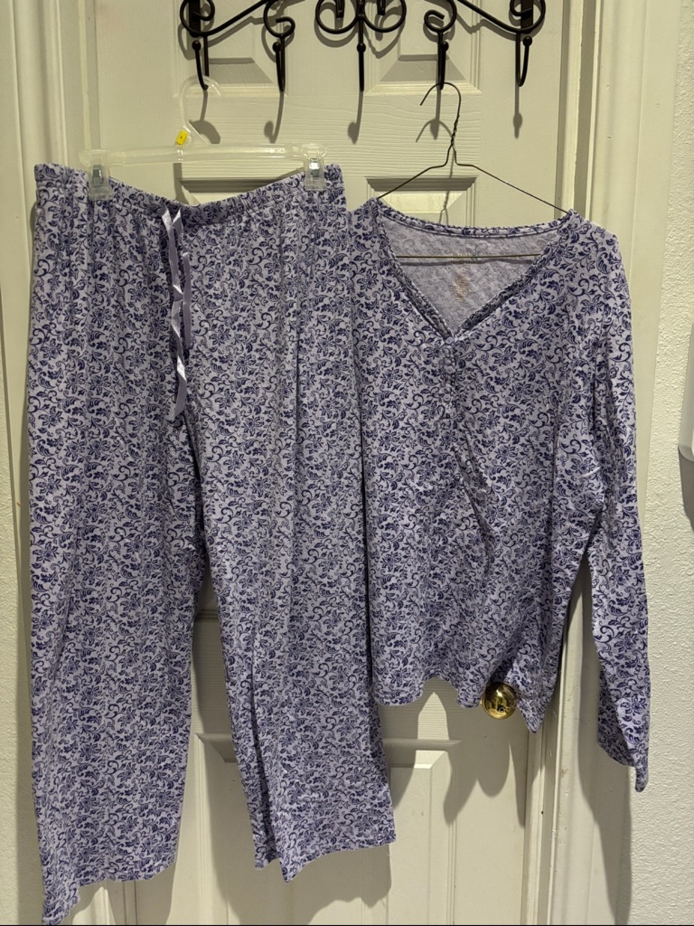 Croft & Barrow Lavender Floral Long Sleeve Pajama Set